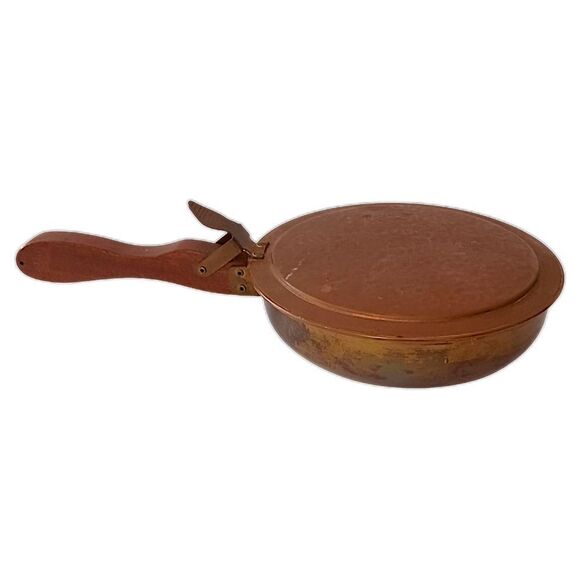 Vintage Silent Butler Table Sweeper Crumb Catcher Holland Copper Brass Wooden - Picture 13 of 16